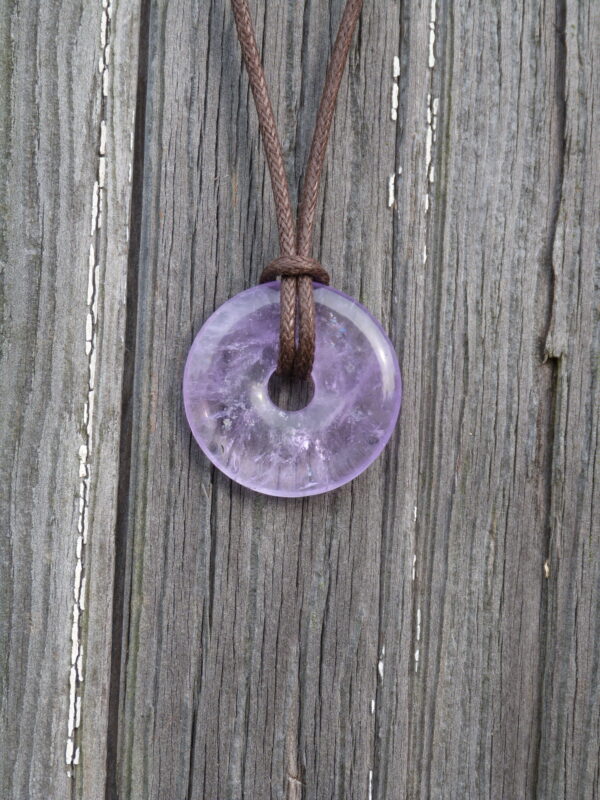 Amethyst Donut Pendant 30mm